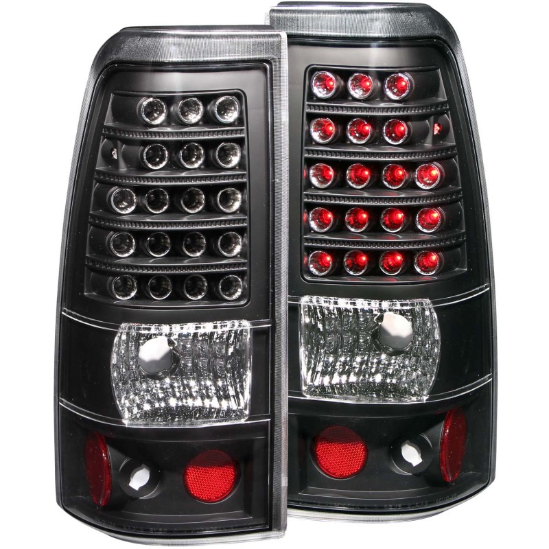 ANZO 1999-2007 Chevrolet Silverado 1500 LED Taillights Black - 311012