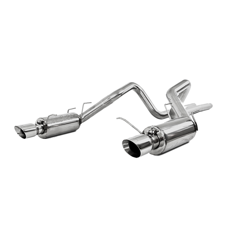 MBRP 11-14 Ford Mustang GT 5.0L Dual Split Rear Street Version T409 3in Cat Back Exhaust System - S7258409