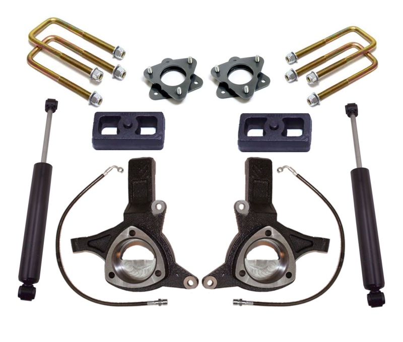 MaxTrac 07-16 GM C1500 2WD w/Cast Steel Susp. 6in/3in Spindle Lift Kit w/MaxTrac Shocks - K881364