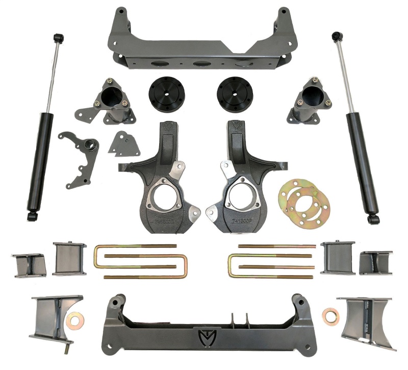 MaxTrac 14-18 GM K1500 4WD w/Stamped Steel Susp. (Non Magneride) 7in/7in MaxPro Spindle Lift Kit - K941570A