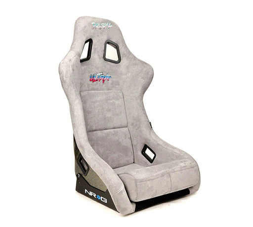 NRG FRP Bucket Seat ULTRA Edition - Large (Grey Alcantara/Pearlized Back) - FRP-302GY-ULTRA