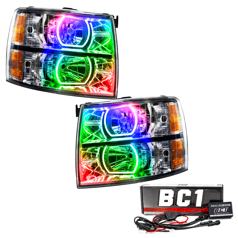 Oracle 07-13 Chevrolet Silverado SMD HL - Square - ColorSHIFT w/ BC1 Controller - 8188-335