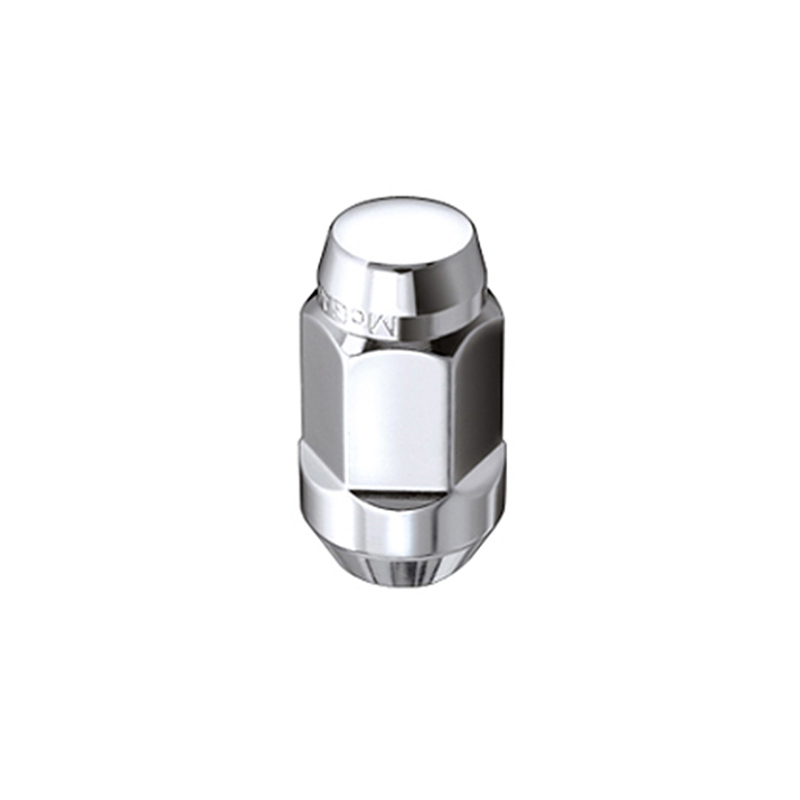 McGard Hex Lug Nut (Cone Seat Bulge Style) M14X1.5 / 13/16 Hex / 1.945in. Length (4-Pack) - Chrome - 64023