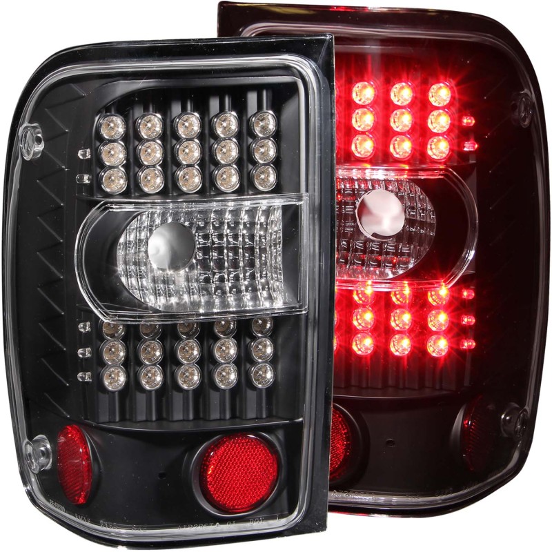 ANZO 2001-2011 Ford Ranger LED Taillights Black - 311107