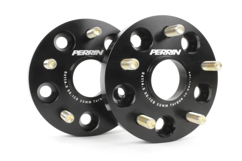 Perrin Subaru 5x114.3 20mm Wheel Spacers (One Pair) - PSP-WHL-020BK