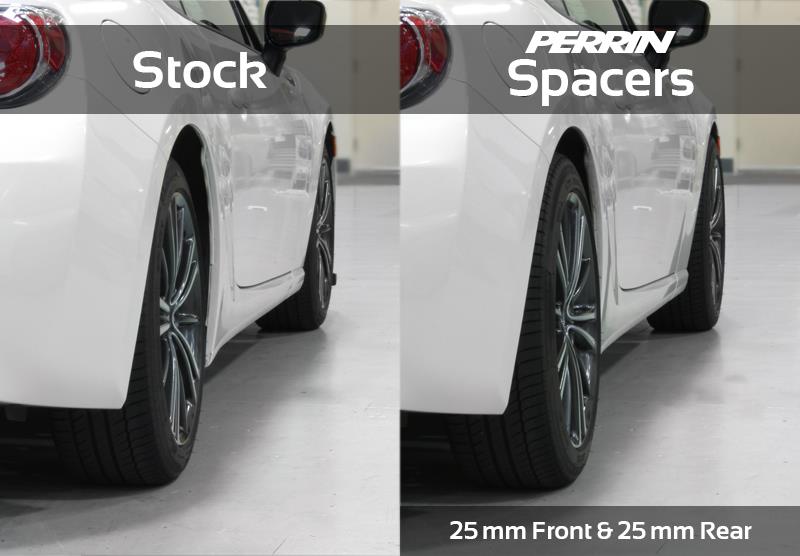 Perrin Subaru 5x100 25mm Wheel Spacers (One Pair) - PSP-WHL-026BK