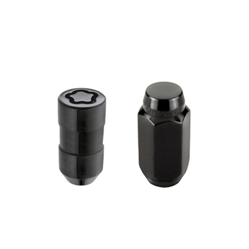 McGard 5 Lug Hex Install Kit w/Locks (Cone Seat Nut) M14X1.5 / 22mm Hex / 1.635in. Length - Black - 84527