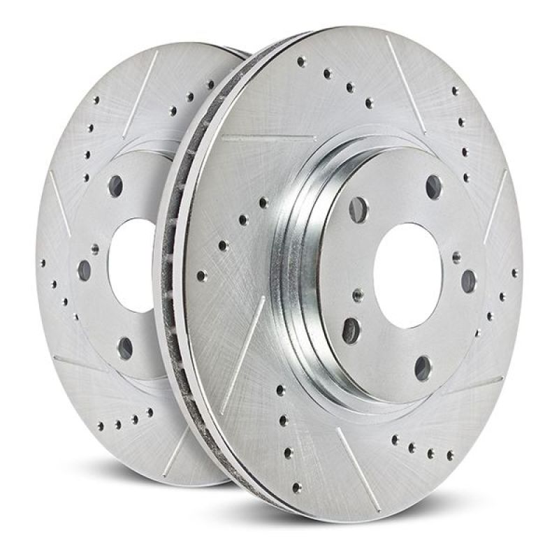 Power Stop 17-20 Subaru BRZ Rear Evolution Drilled & Slotted Rotors - Pair - JBR1795XPR