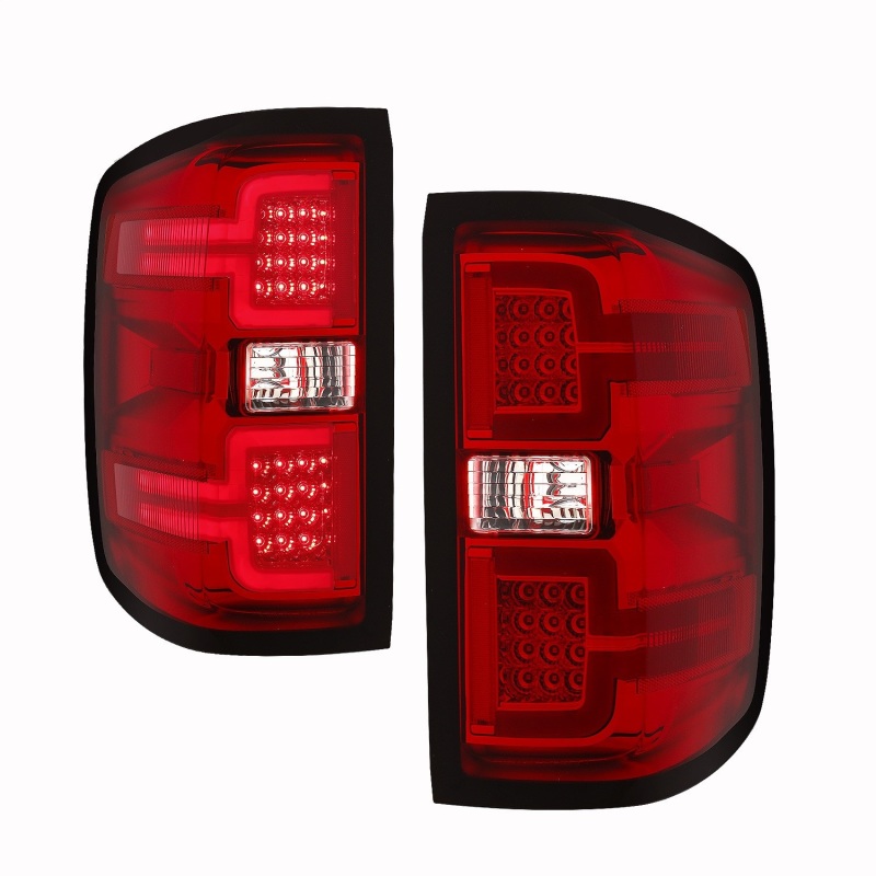 ANZO 2014-2018 Chevy Silverado 1500 LED Taillights Red/Clear - 311292