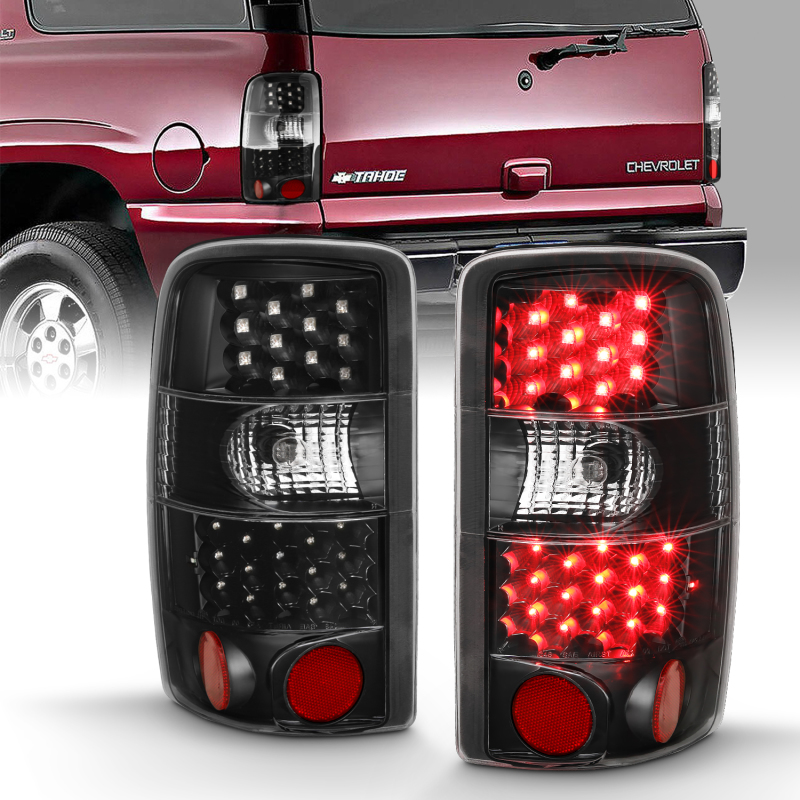 ANZO 2000-2006 Chevrolet Tahoe Led Taillights Black/Clear - 311298