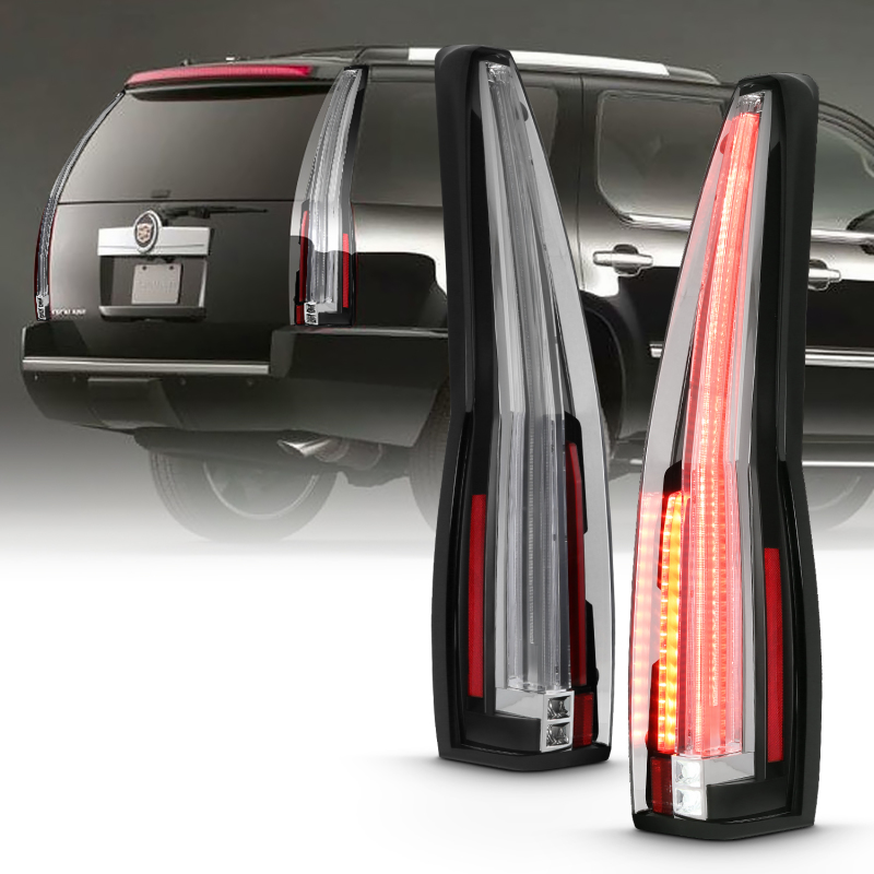 ANZO 2007-2014 Cadillac Escalade Led Taillights Red/Clear - 311296