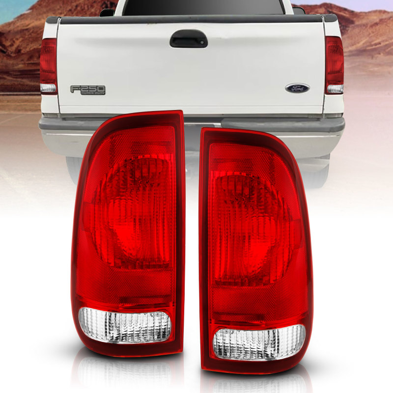 ANZO 1997-2003 Ford F-150 Taillight Red/Clear Lens (OE Replacement) - 311307