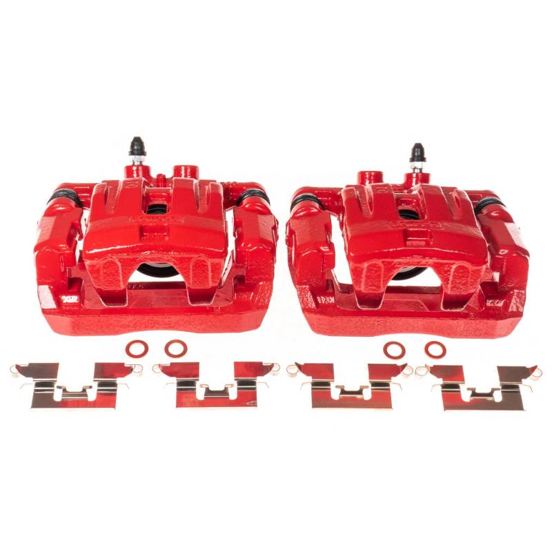 Power Stop 07-10 Ford Edge Rear Red Calipers w/Brackets - Pair - S5042