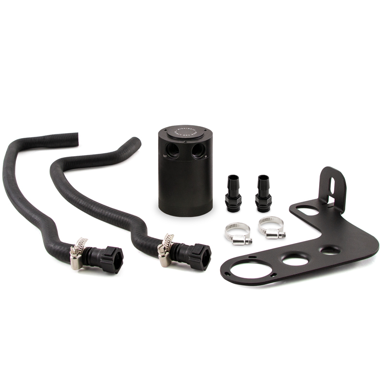 Mishimoto 10-15 Chevrolet Camaro SS Baffled Oil Catch Can Kit - Black - MMBCC-CSS-10PBE