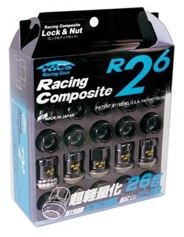 Project Kics 12X1.50 Black R26 Lug Nuts - 16+4 - 32876