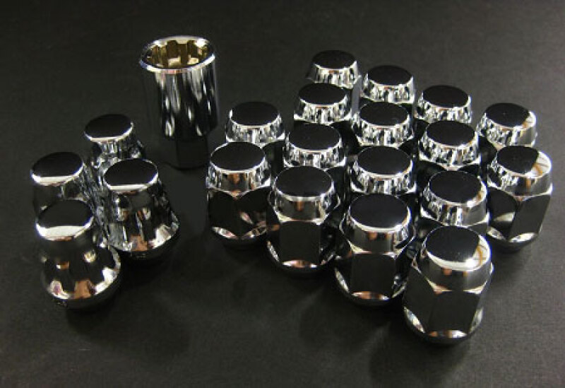 Project Kics 16 LUGS + 4 LOCKS Chrome Bullock And Nut Set - 12X1.50 - W65119