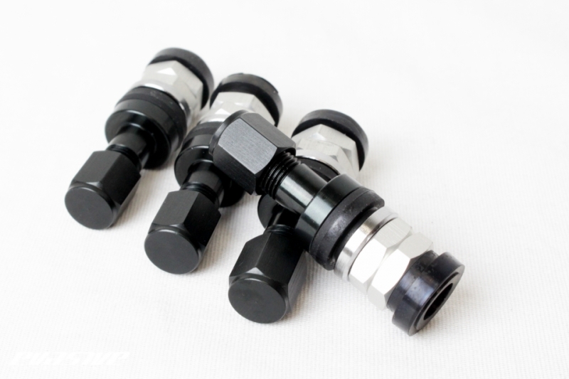 Project Kics Aluminum Valve Stem - Black (Single) - WS27A2YBK