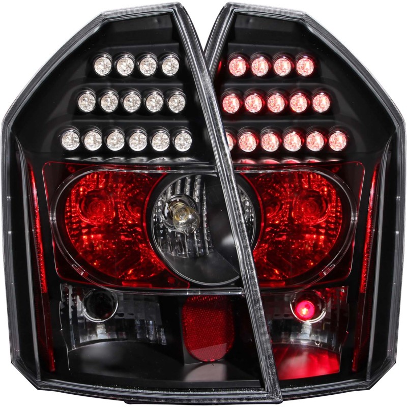 ANZO 2005-2007 Chrysler 300C LED Taillights Black - 321011