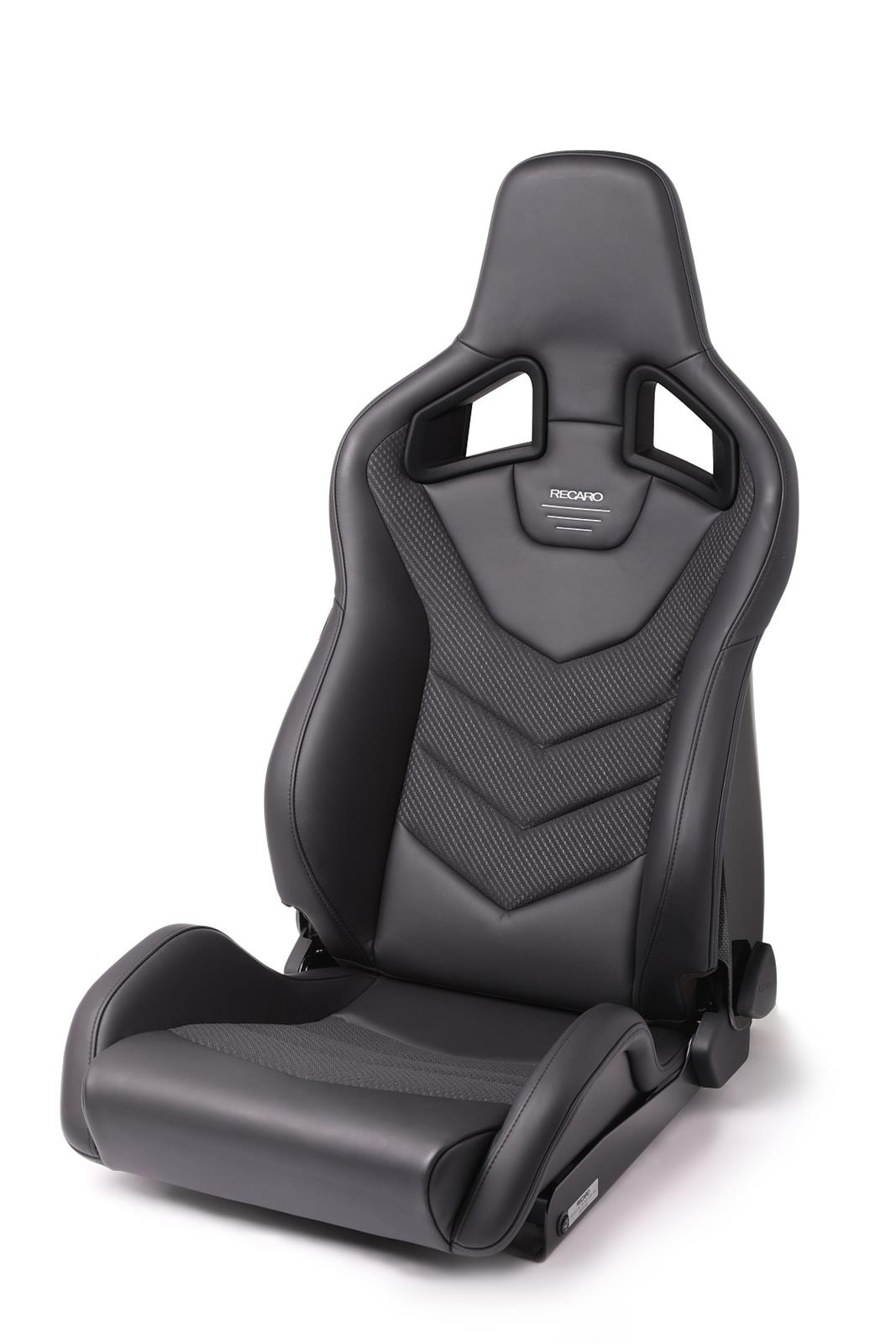 Recaro Sportster GT w/Sub-Hole Driver Seat - Black Leather/Carbon Weave - 410.1SH.3167