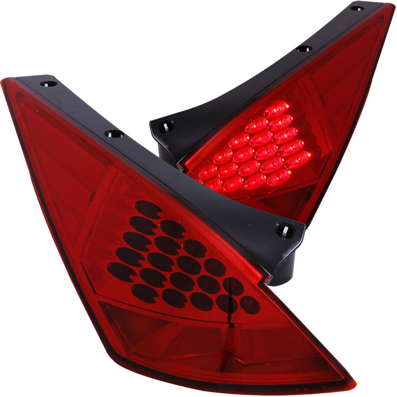 ANZO 2003-2005 Nissan 350Z LED Taillights Red - 321083