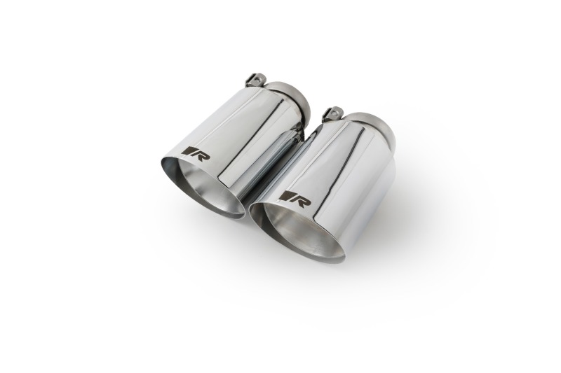 Remus Stainless Steel 102mm Angled Straight Cut Chrome w/Adj Clamp Tail Pipe Set (Pair) - 0026 70SGR