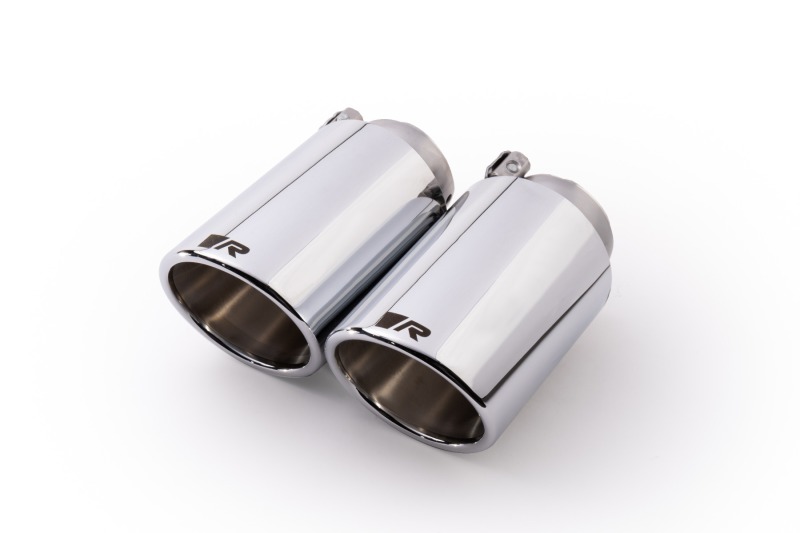 Remus Stainless Steel 102mm Angled Chrome w/Adj Clamp Tail Pipe Set (Pair) - 0026 70SR