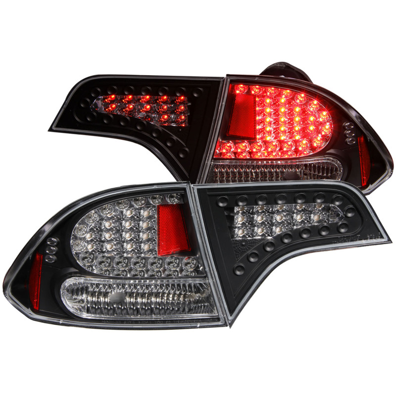 ANZO 2006-2011 Honda Civic LED Taillights Black - 321152