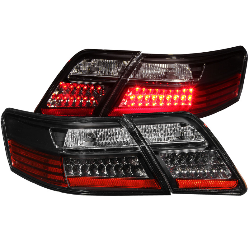 ANZO 2007-2009 Toyota Camry LED Taillights Black - 321163