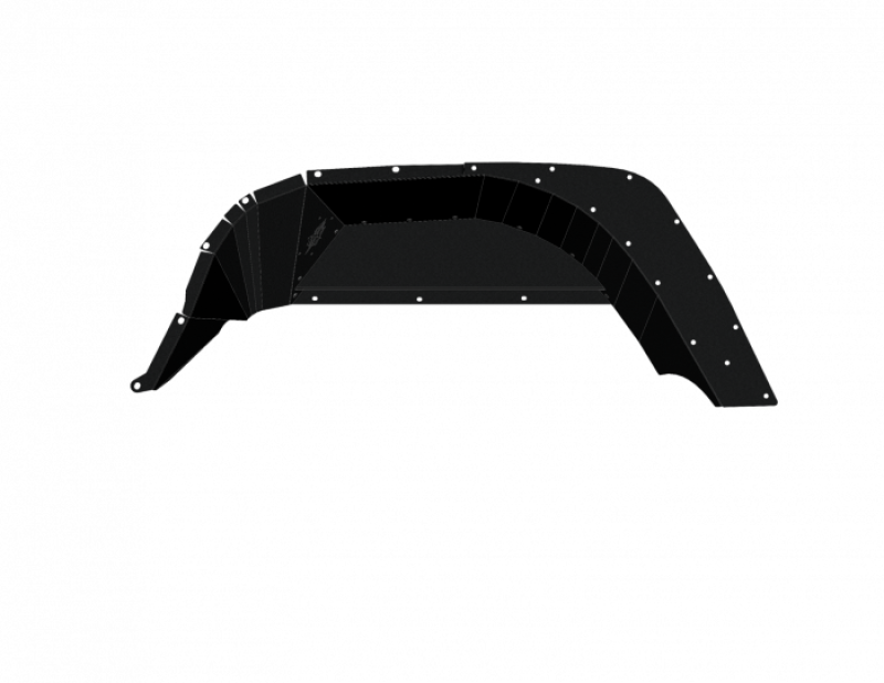 Road Armor 18-21 Jeep Gladiator JL Stealth Rear Fender Liner Body Armor - Black Steel - 520LFRSB