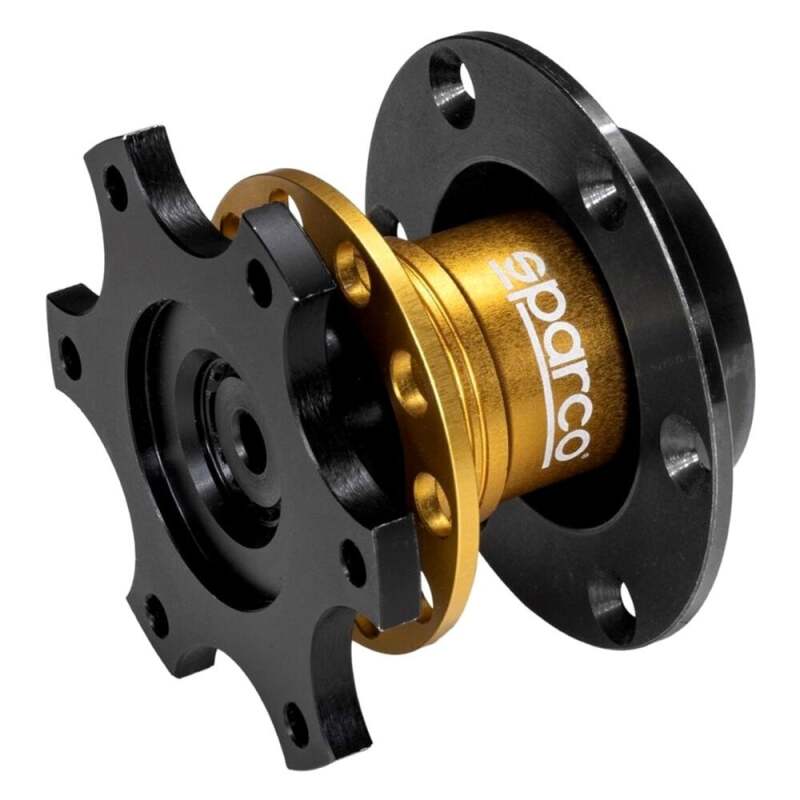 Sparco 6-Bolt Steering Wheel Quick Release - Gold - 015R98R