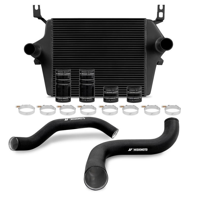 Mishimoto 99-03 Ford 7.3L Powerstroke PSD Black Intercooler Kit w/ Black Pipes - MMINT-F2D-99KBKBK