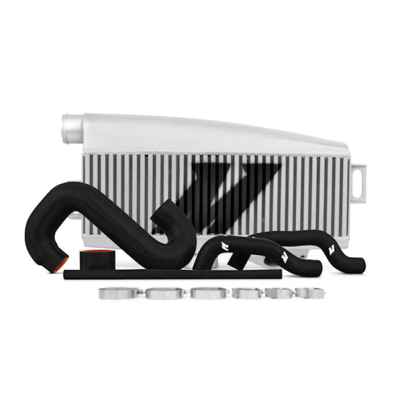 Mishimoto Subaru 02-07 WRX/04-07 STi Top-Mount Intercooler Kit - Powder Coated Silver & Black Hoses - MMTMIC-WRX-01SLBK