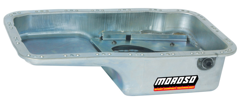 Moroso Acura/Honda 1.6L B16A3 Road Race Baffled Wet Sump 5.5qt 6in Steel Oil Pan - 20910
