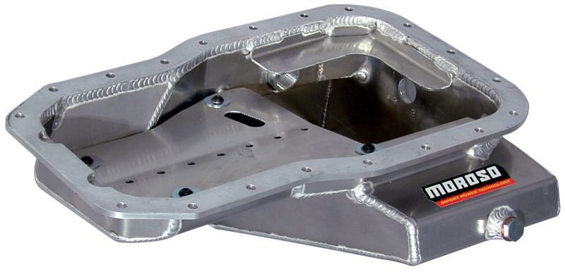 Moroso Toyota 3SGT 2.0L Turbo/5SFE Non Turbo Road Race Baffled Wet Sump 6.25qt 7-9/16in Alum Oil Pan - 20935