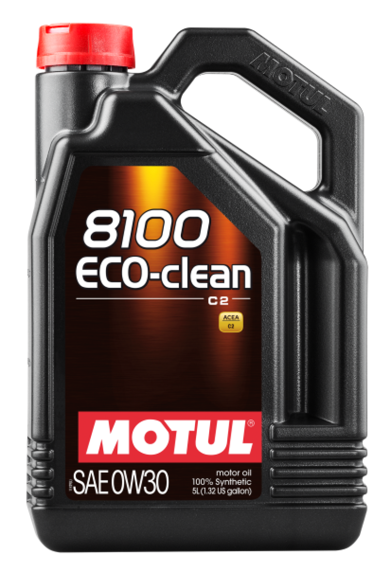 Motul 5L Synthetic Engine Oil 8100 0W30 4x5L ECO-CLEAN  ACEA C2 API SM ST.JLR 03.5007 - 102889