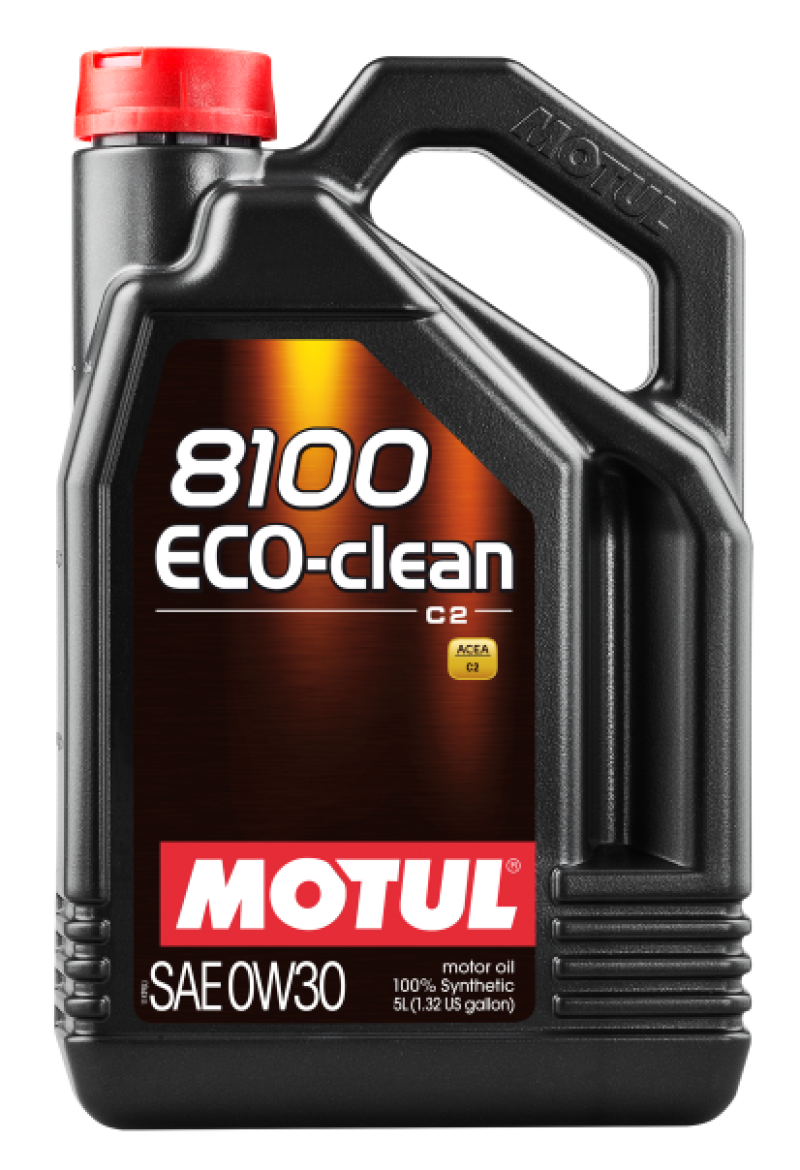 Motul 5L Synthetic Engine Oil 8100 0W30 4x5L ECO-CLEAN  ACEA C2 API SM ST.JLR 03.5007 - 102889