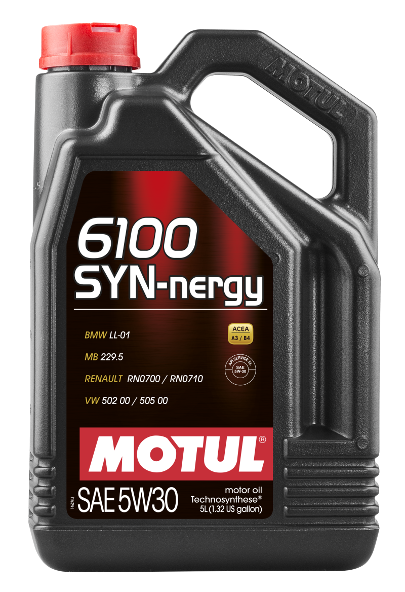 Motul 5L Technosynthese Engine Oil 6100 SYN-NERGY 5W30 - VW 502 00 505 00 - MB 229.5 - 107972