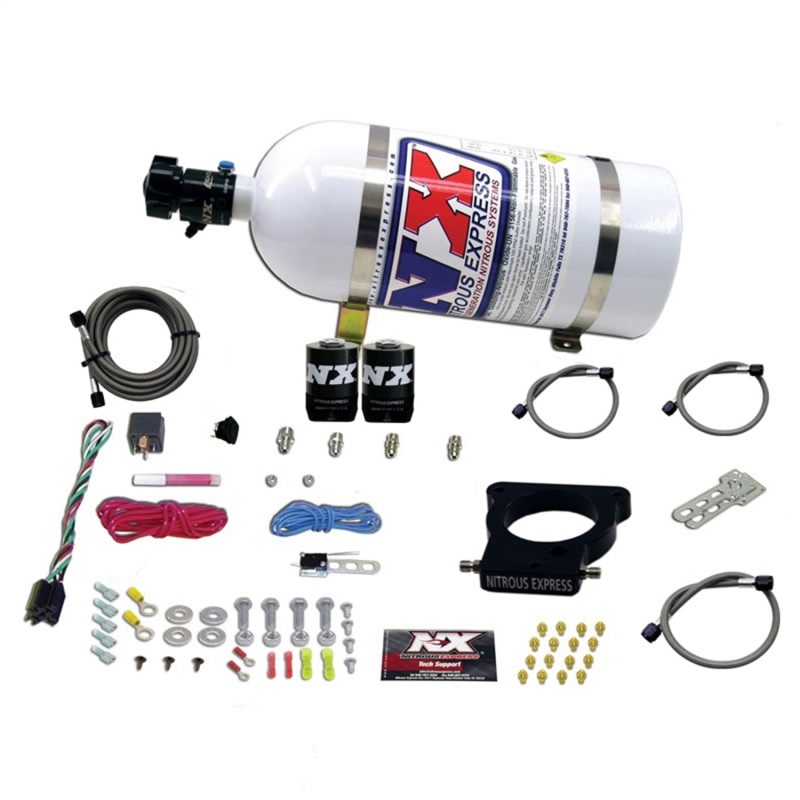 Nitrous Express GM LS 78mm 3-Bolt Nitrous Plate Kit (50-350HP) w/10lb Bottle - 20935-10