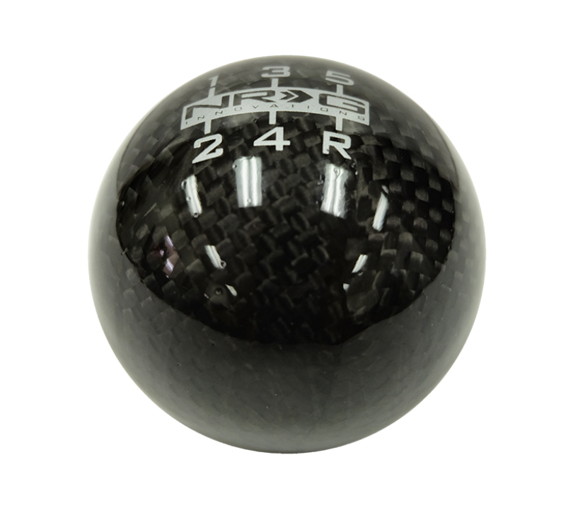 NRG Universal Ball Style Shift Knob - Heavy Weight 480G / 1.1Lbs. - Black Carbon Fiber (5 Speed) - SK-300BC-W