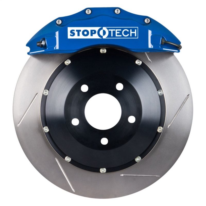 StopTech 04-07 STi Front Big Brake Kit 355X32MM with Blue ST60 Calipers Slotted Rotors - 83.838.6700.21