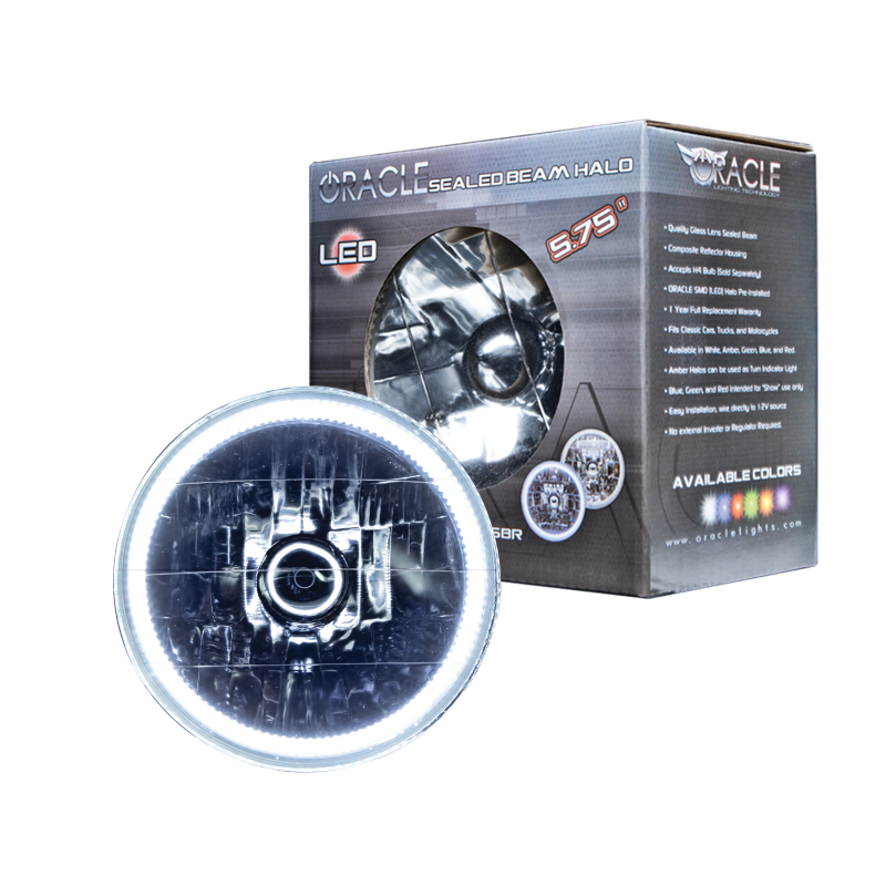 Oracle Pre-Installed Lights 5.75 IN. Sealed Beam - White Halo - 6904-001