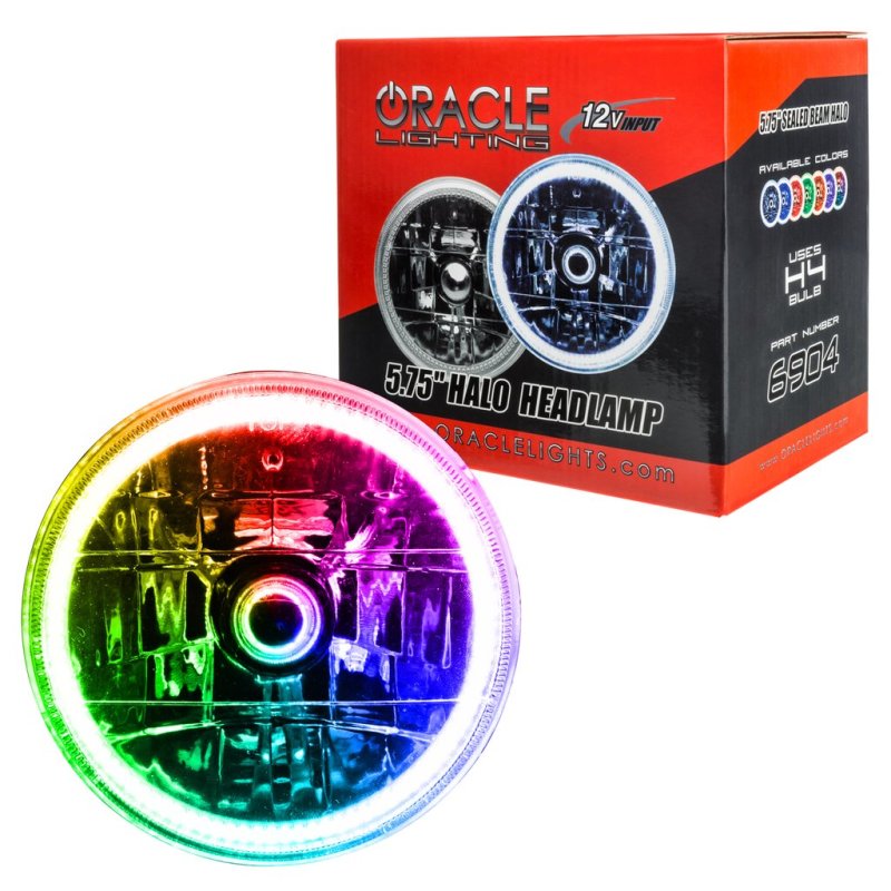 Oracle Pre-Installed Lights 5.75 IN. Sealed Beam - ColorSHIFT Halo - 6904-333