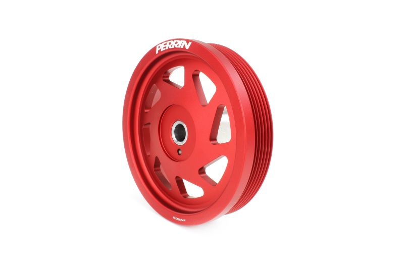 Perrin 19-21 Subaru WRX / 16-18 Forester Lightweight Crank Pulley (FA/FB Engines w/Large Hub) - Red - PSP-ENG-104RD