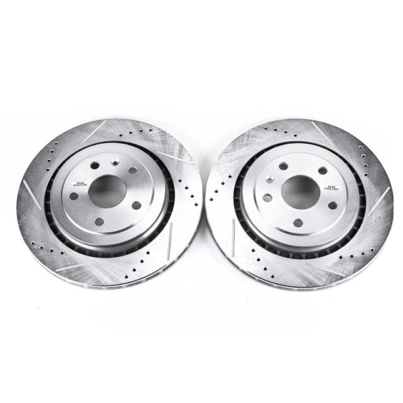 Power Stop 16-18 Cadillac ATS Rear Evolution Drilled & Slotted Rotors - Pair - AR82184XPR