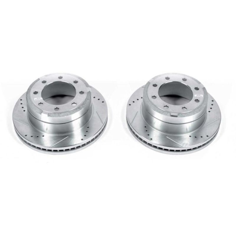 Power Stop 13-19 Ford F-250 Super Duty Rear Evolution Drilled & Slotted Rotors - Pair - AR85155XPR