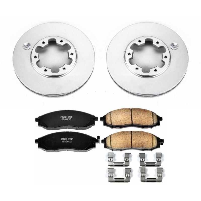 Power Stop 03-04 Nissan Frontier Front Z17 Evolution Geomet Coated Brake Kit - CRK1176