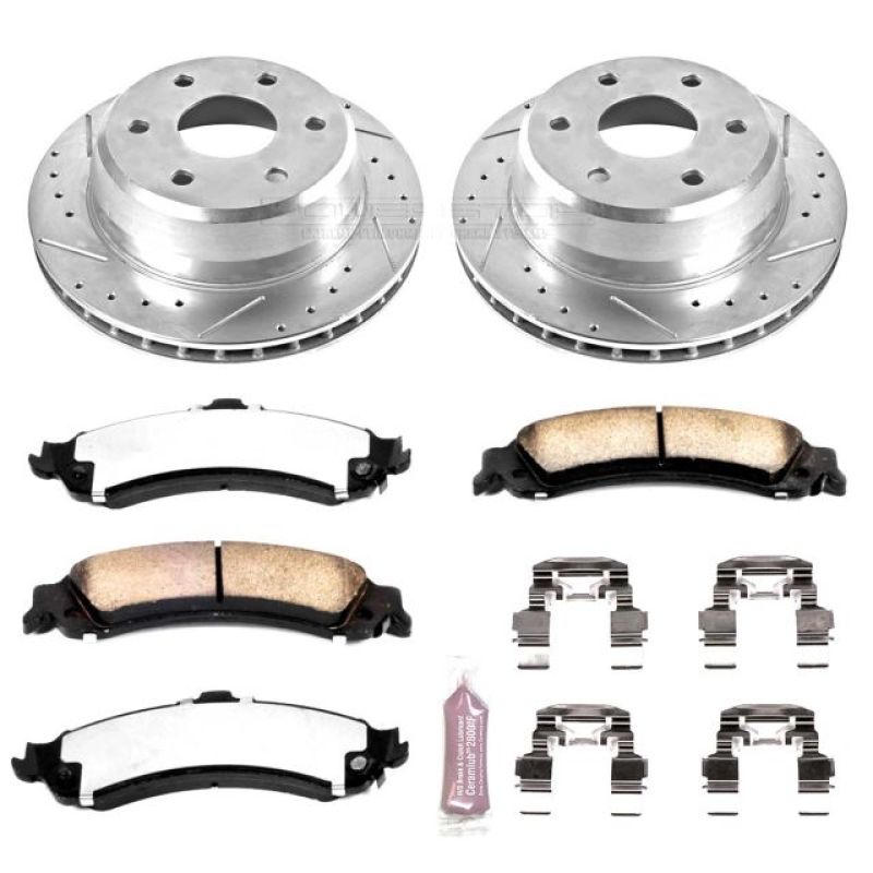 Power Stop 02-06 Cadillac Escalade Rear Z36 Truck & Tow Brake Kit - K2046-36