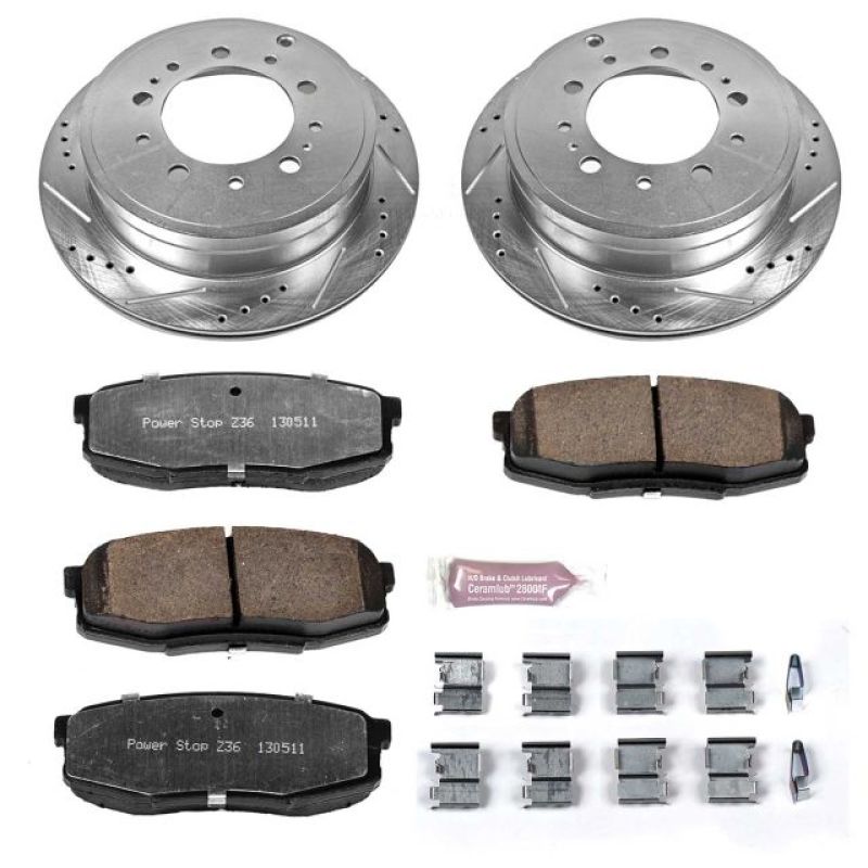 Power Stop 08-11 Lexus LX570 Rear Z36 Truck & Tow Brake Kit - K3073-36