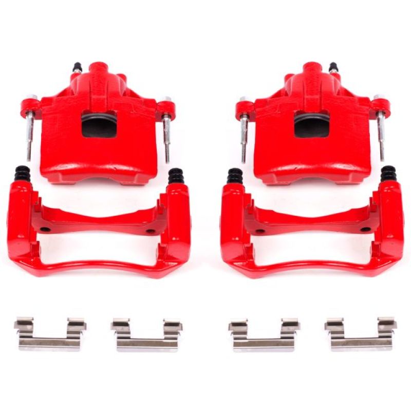 Power Stop 00-05 Buick LeSabre Front Red Calipers w/Brackets - Pair - S4638A