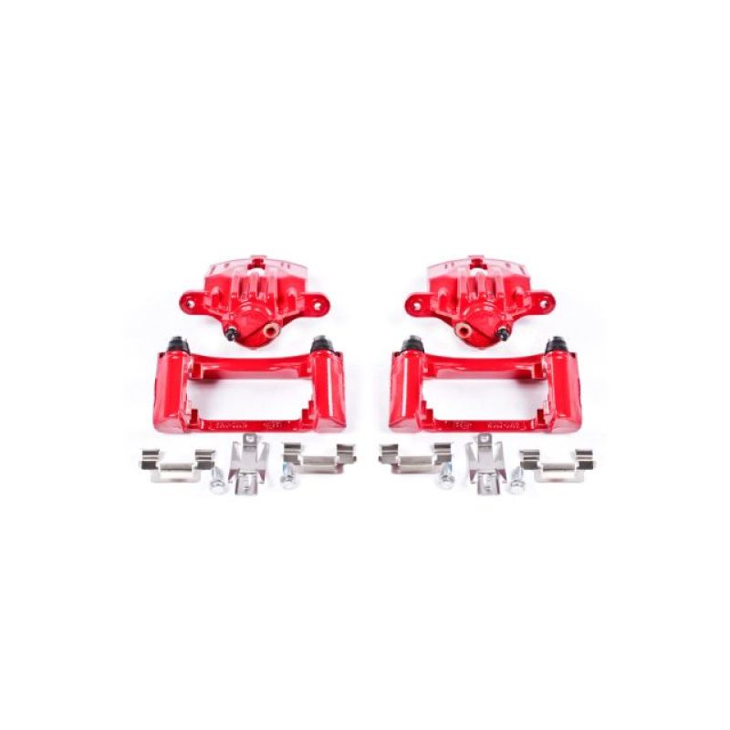 Power Stop 98-02 Chevrolet Camaro Rear Red Calipers w/Brackets - Pair - S4696